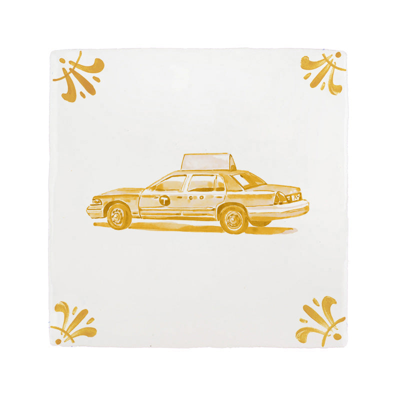 Yellow Cab Delft Tile