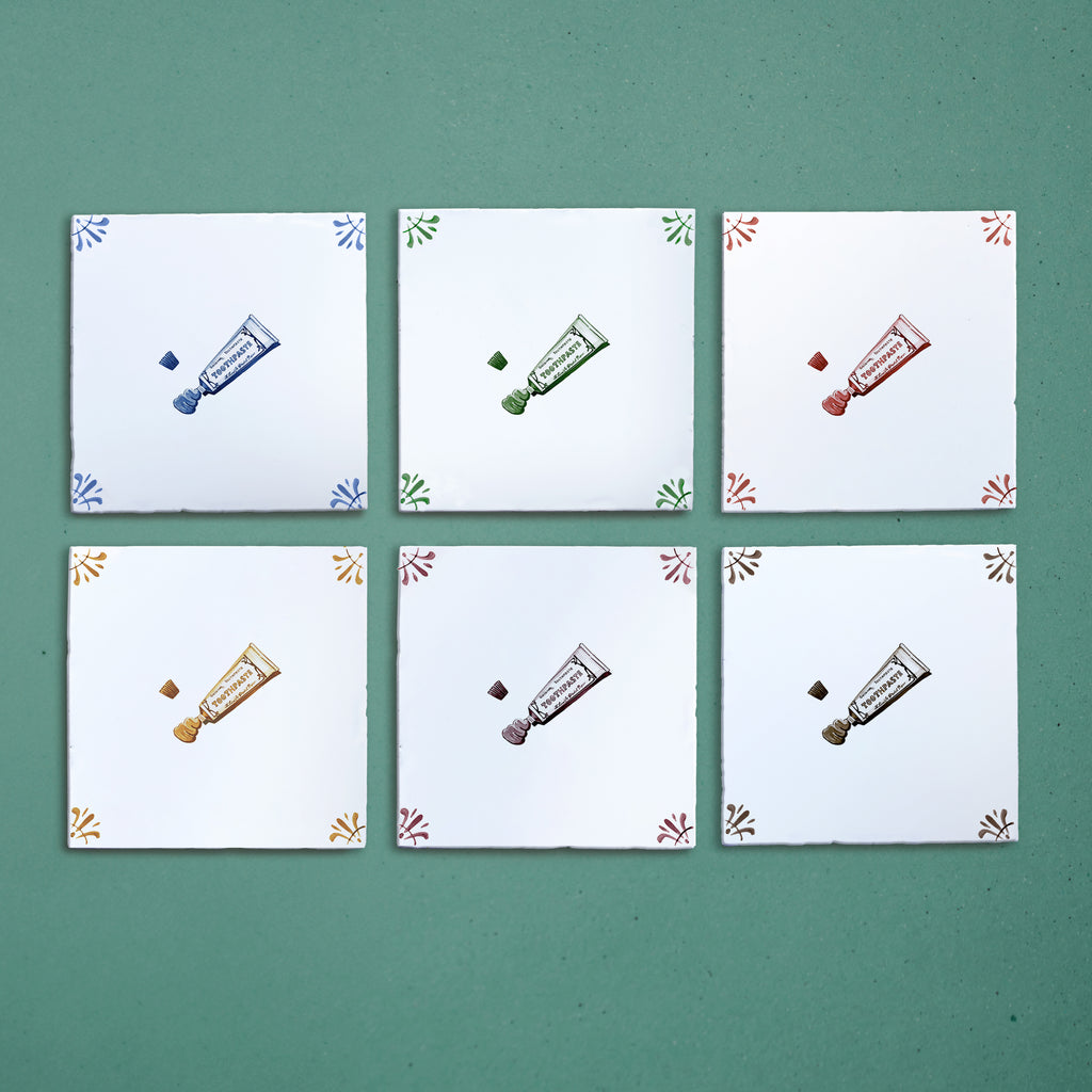 Toothpaste Delft Tile
