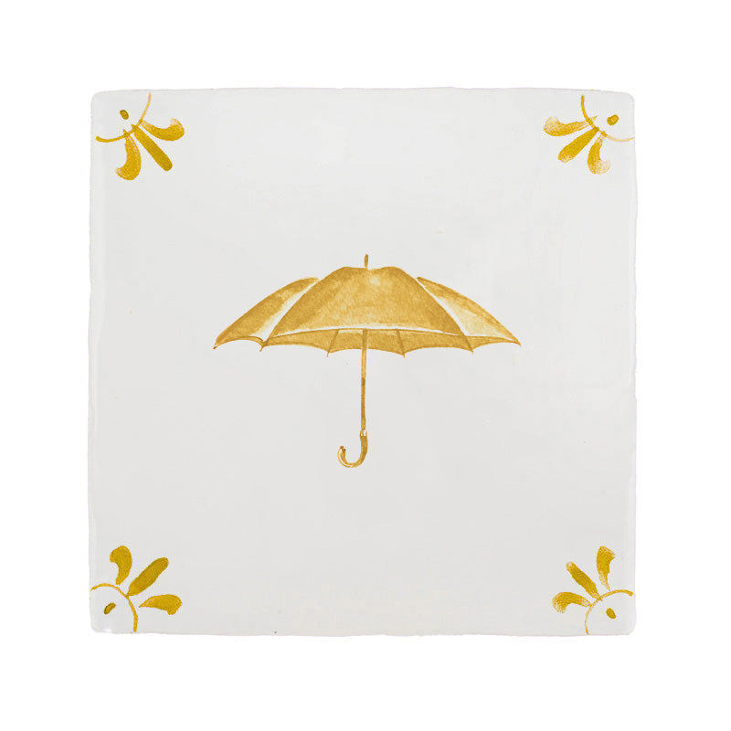 End of Line, Umbrella Delft Tile, Mustard