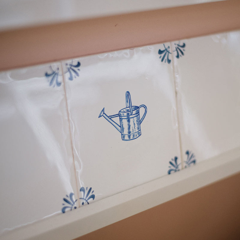 Watering Can Delft Tile