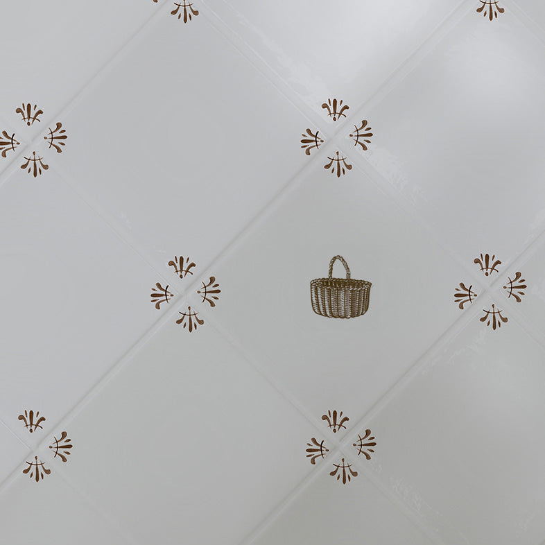 Wicker Basket Delft Tile