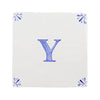 End of Line, Alphabet Y Delft Tile, Blue