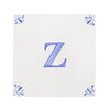End of Line, Alphabet Z Delft Tile, Blue