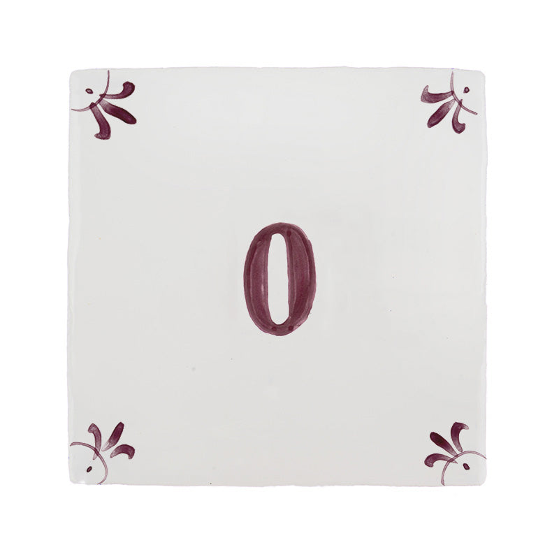 Number 0 Delft Tile