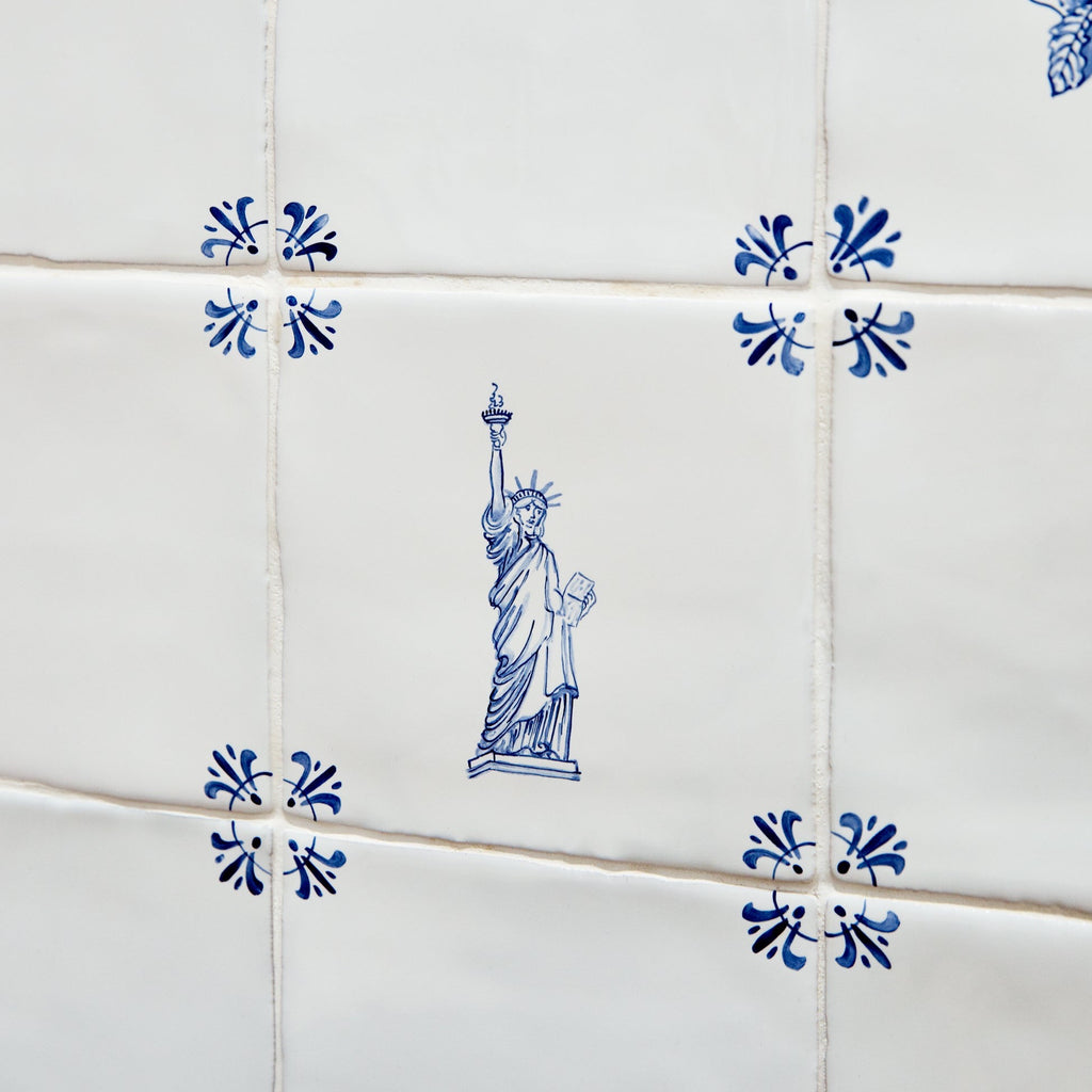 Lady Liberty Delft Tile