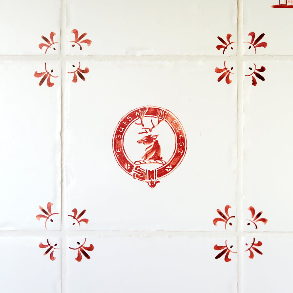 Clan Fraser Crest Delft Tile