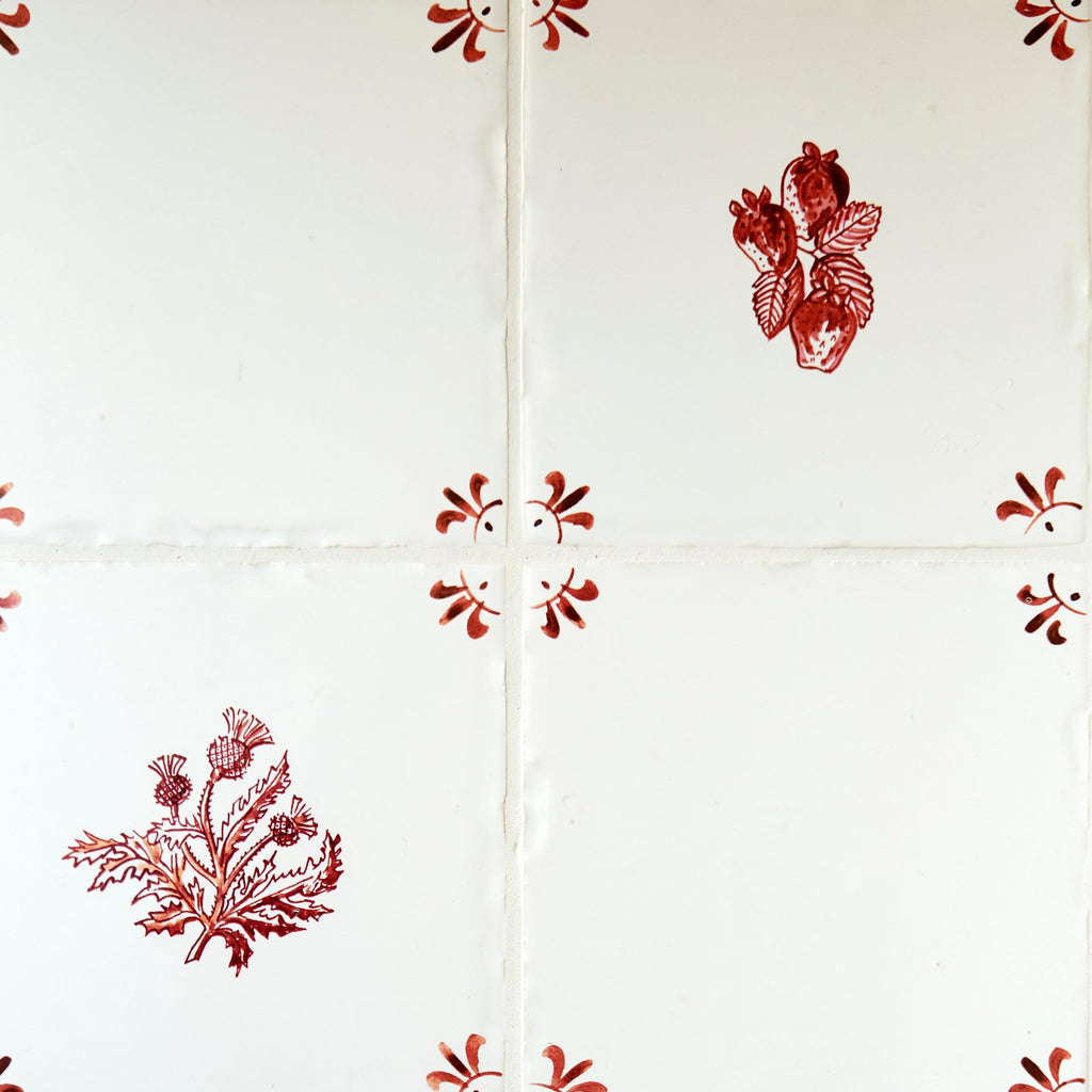 Wild Strawberries Delft Tile