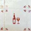 Red Wine Lovers Delft Tile