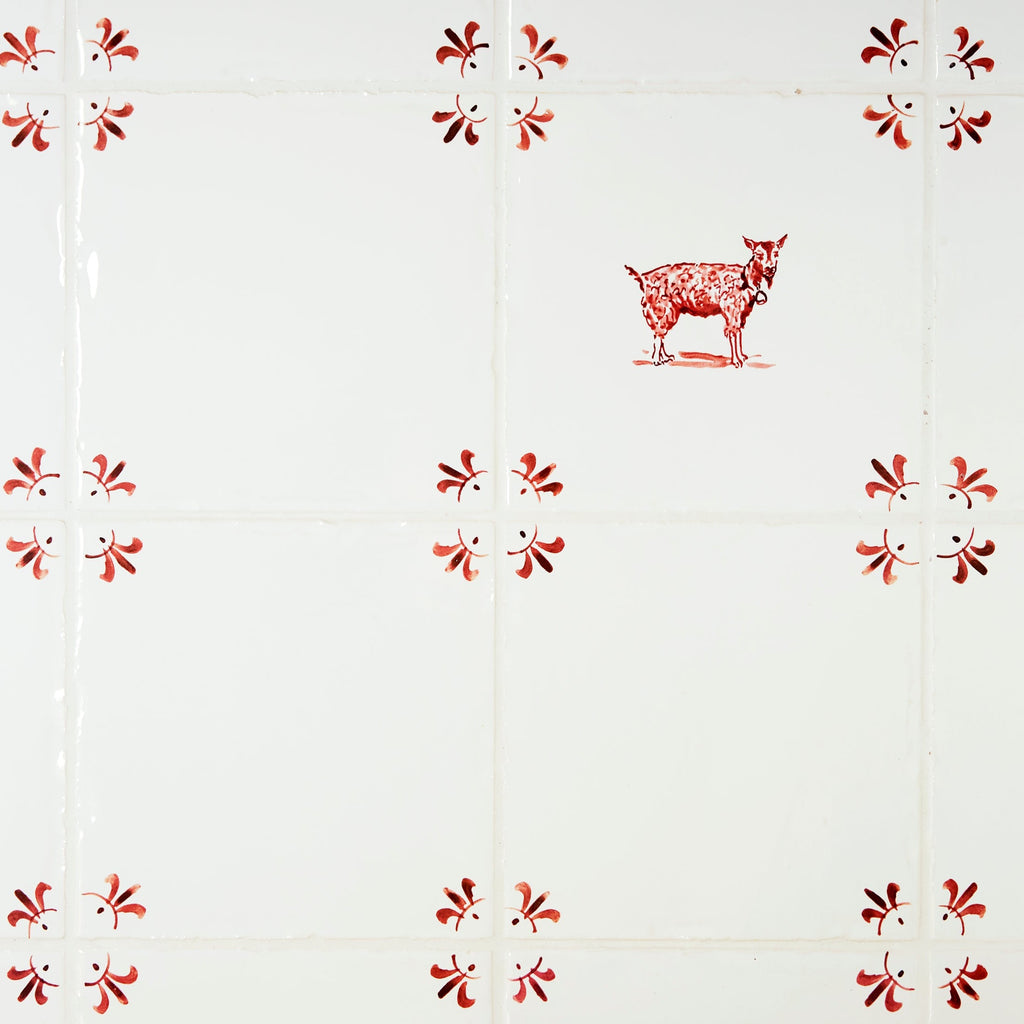 Goat Delft Tile