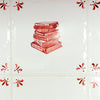 Stacked Books Delft Tile