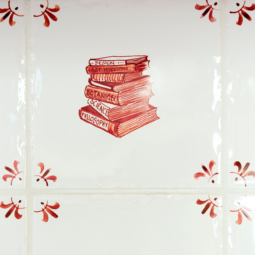 Stacked Books Delft Tile
