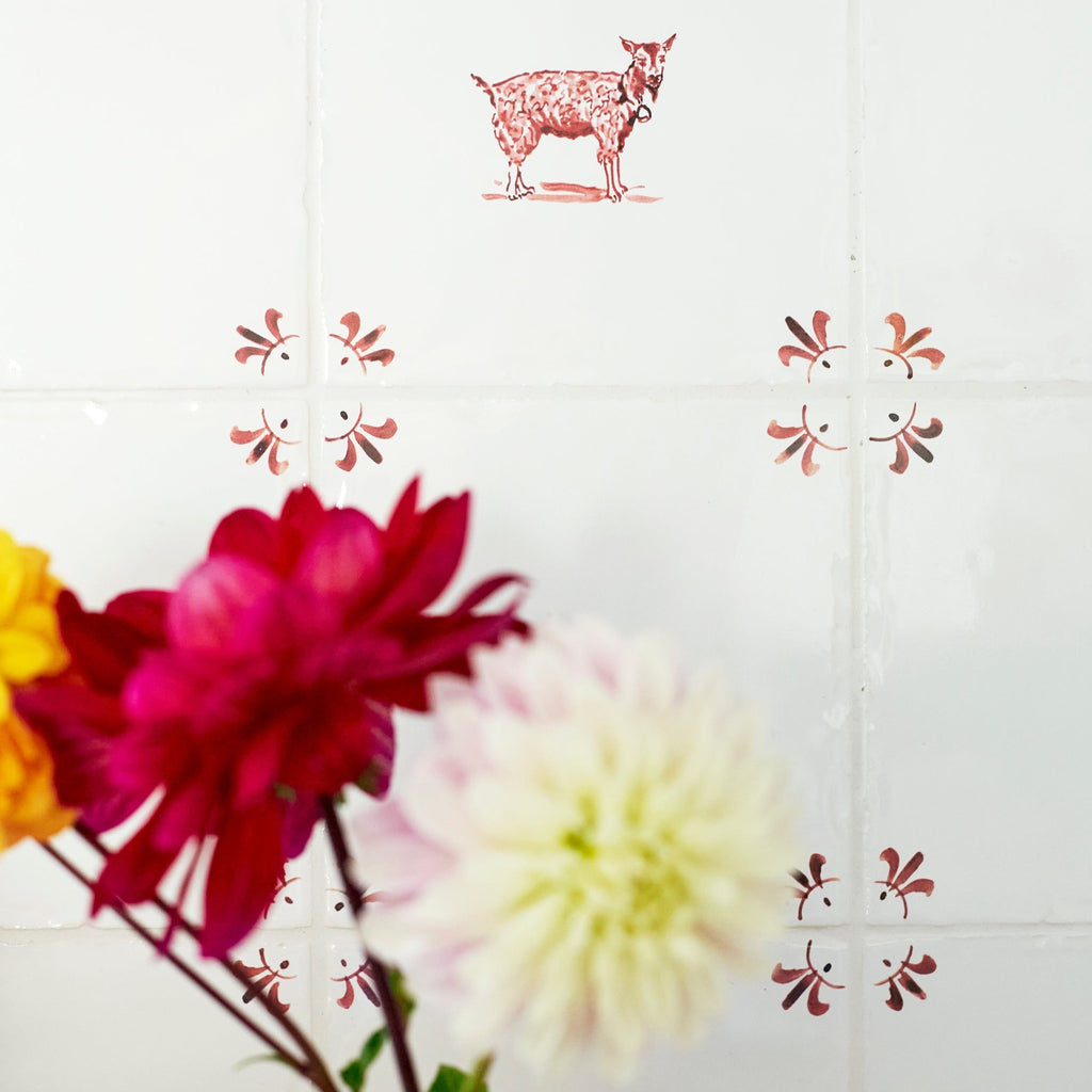 Goat Delft Tile