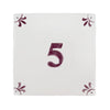 Number 5 Delft Tile
