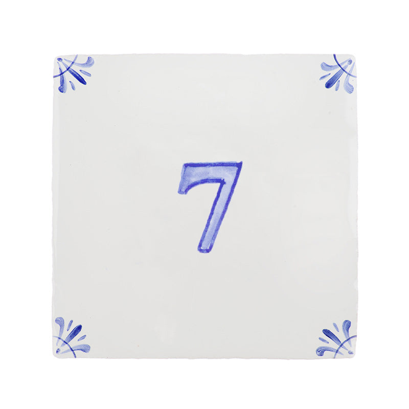 Number 7 Delft Tile