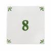 Number 8 Delft Tile