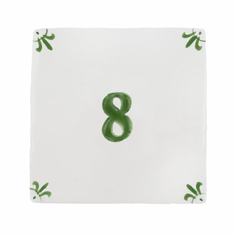 Number 8 Delft Tile