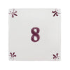 Number 8 Delft Tile