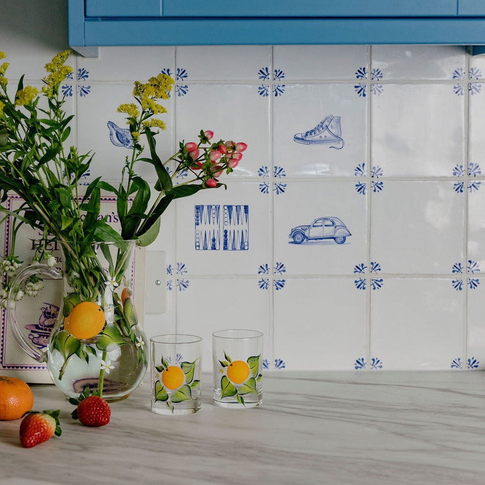 Backgammon Delft Tile