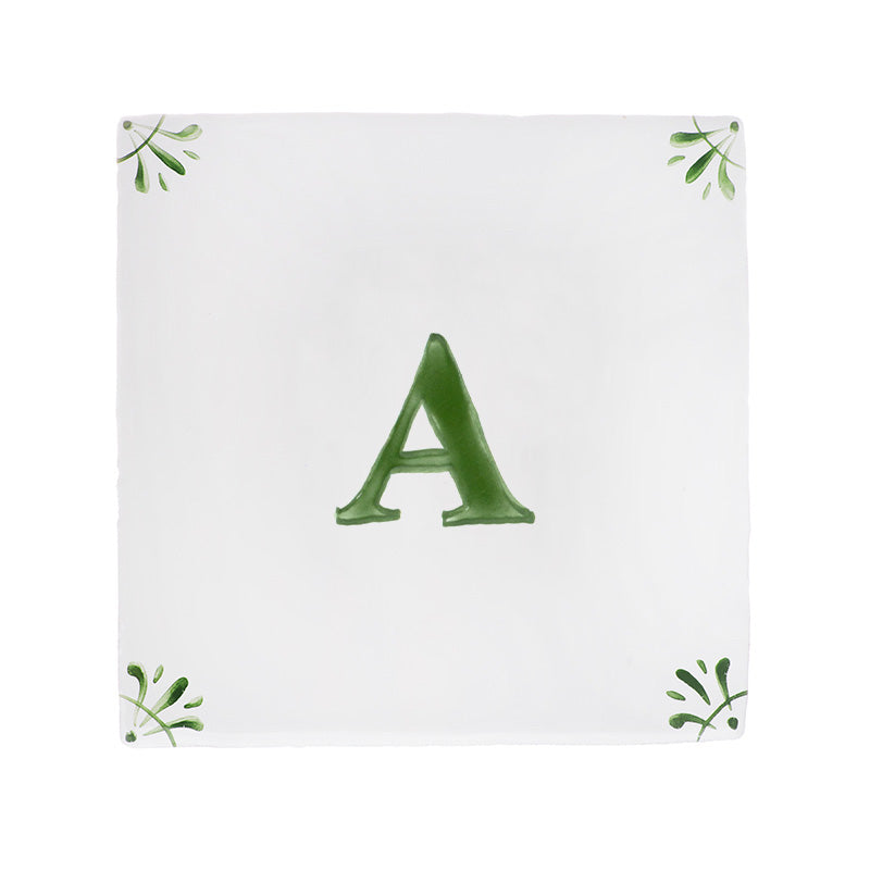 Alphabet A Delft Tile
