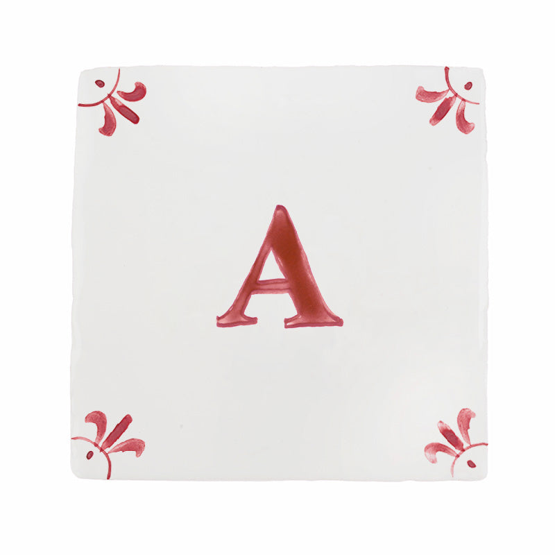 Alphabet A Delft Tile