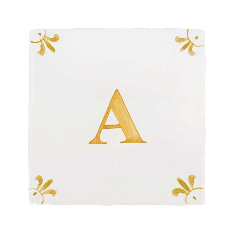Alphabet A Delft Tile