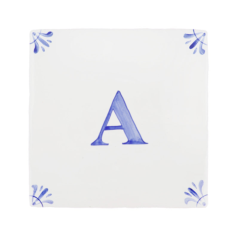 Alphabet A Delft Tile