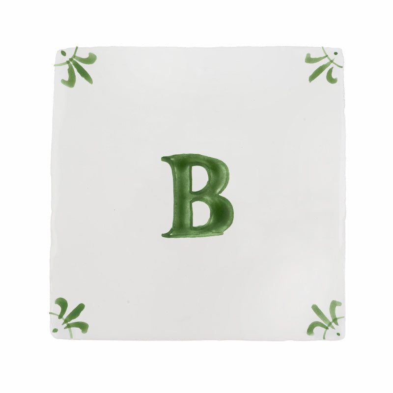 Alphabet B Delft Tile