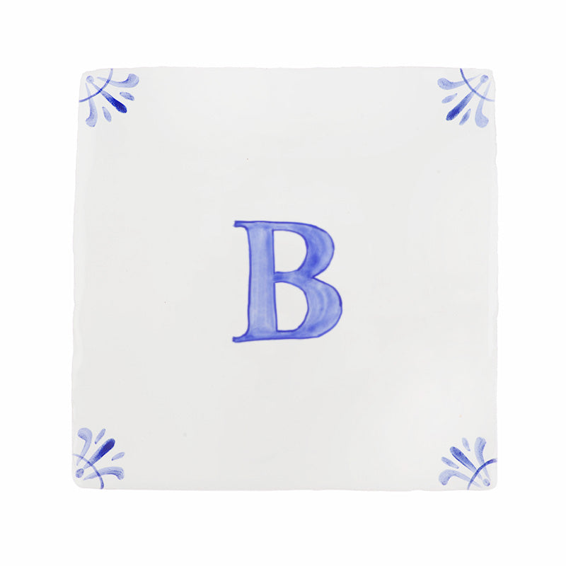 Alphabet B Delft Tile