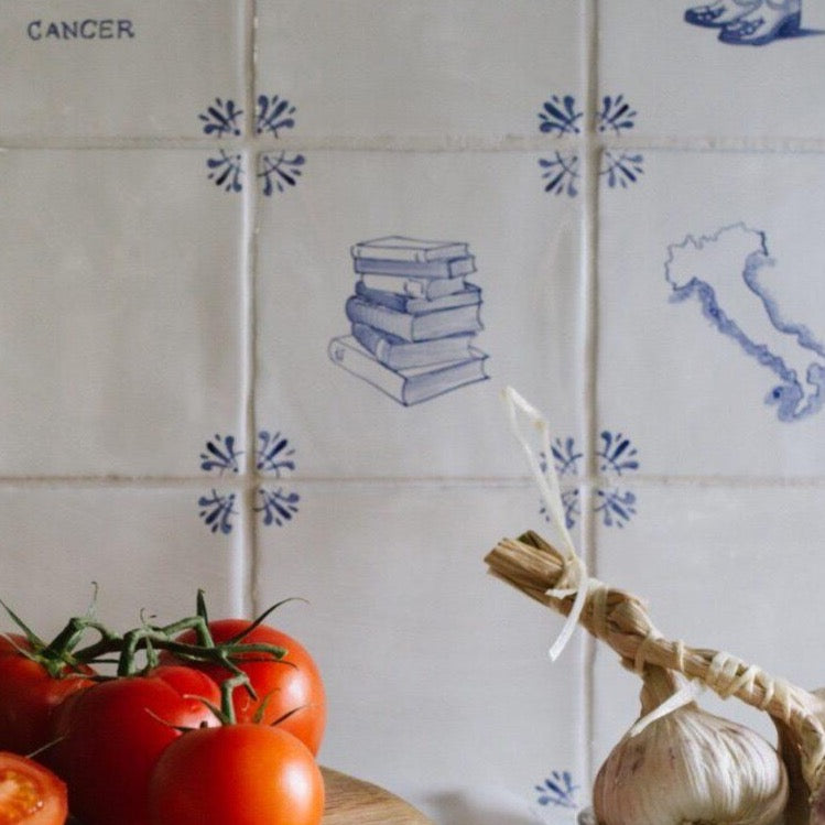 Map of Italy Delft Tile
