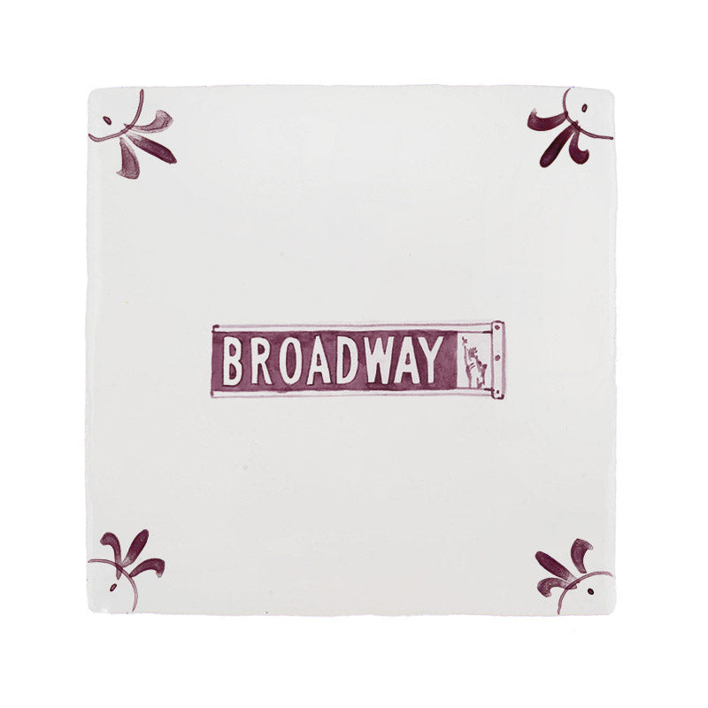 Broadway Musical Delft Tile