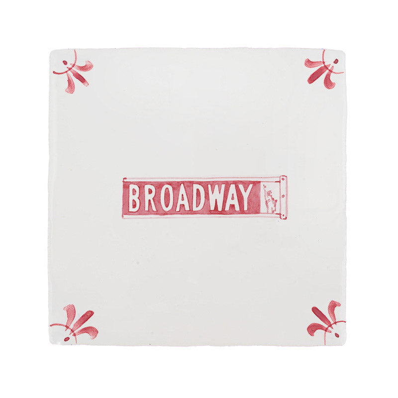 Broadway Musical Delft Tile