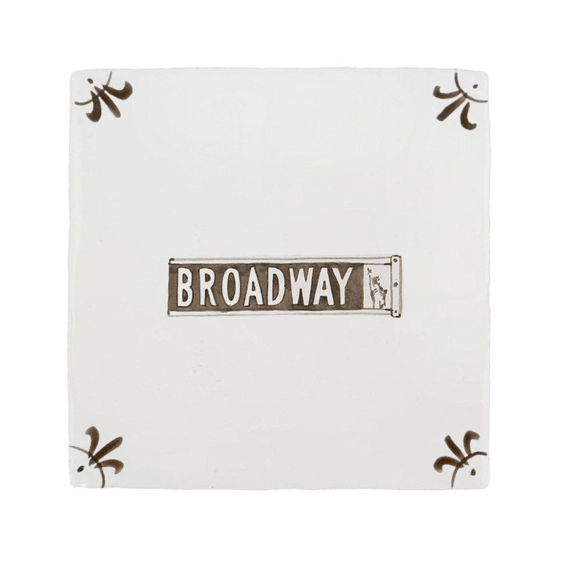 Broadway Musical Delft Tile