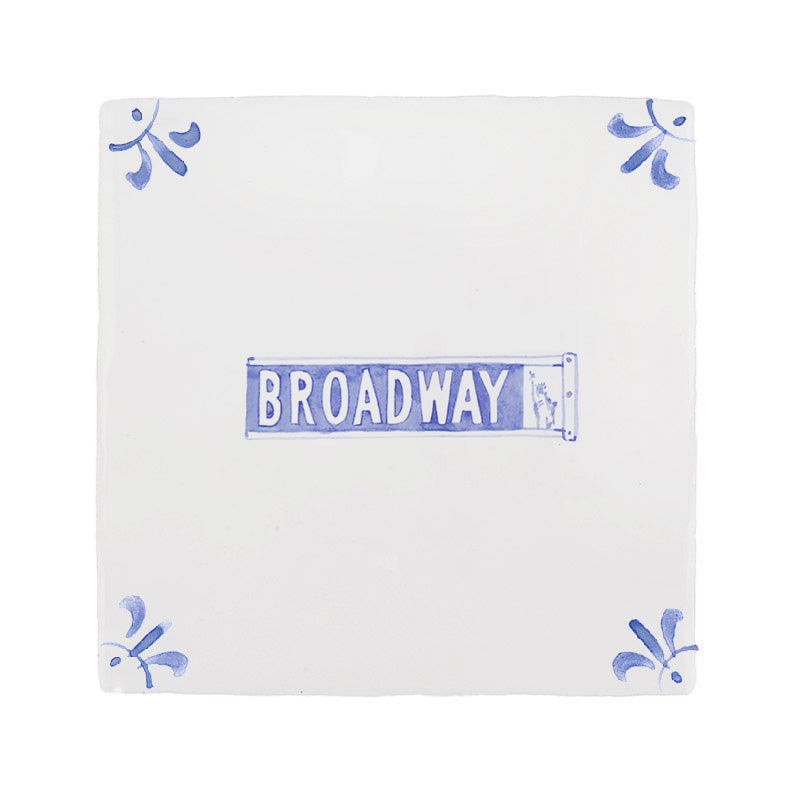 Broadway Musical Delft Tile
