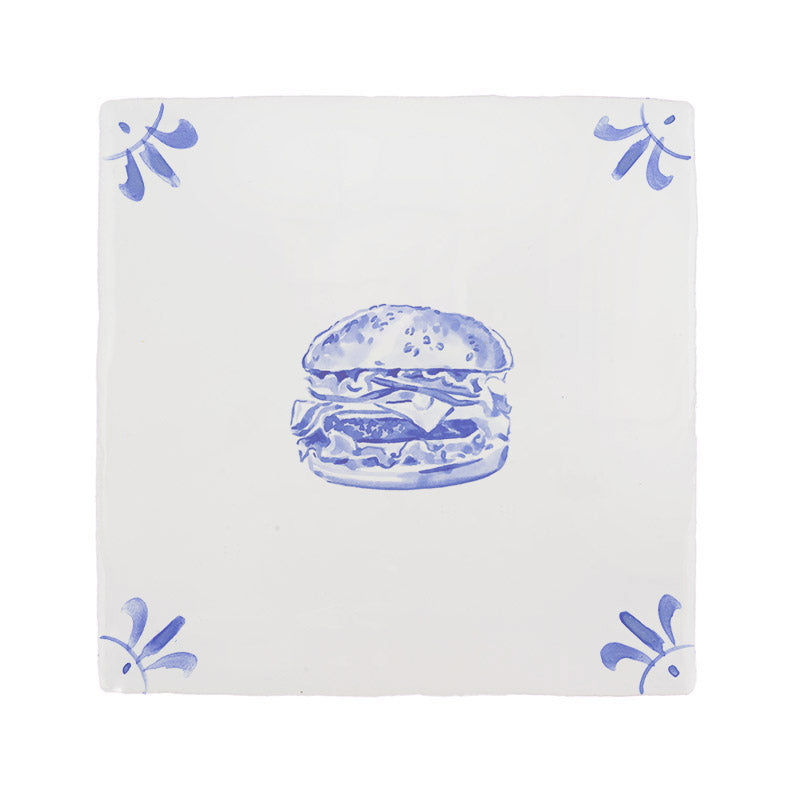 Burger Delft Tile