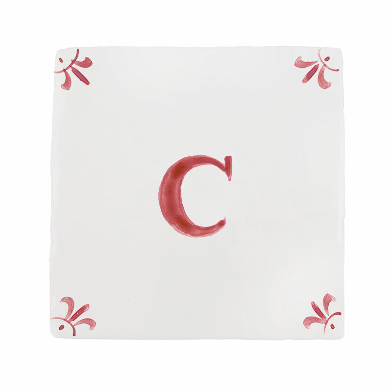 Alphabet C Delft Tile