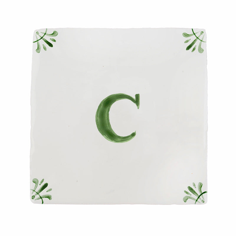 Alphabet C Delft Tile