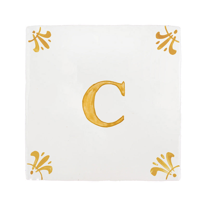 Alphabet C Delft Tile