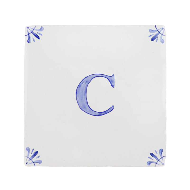Alphabet C Delft Tile