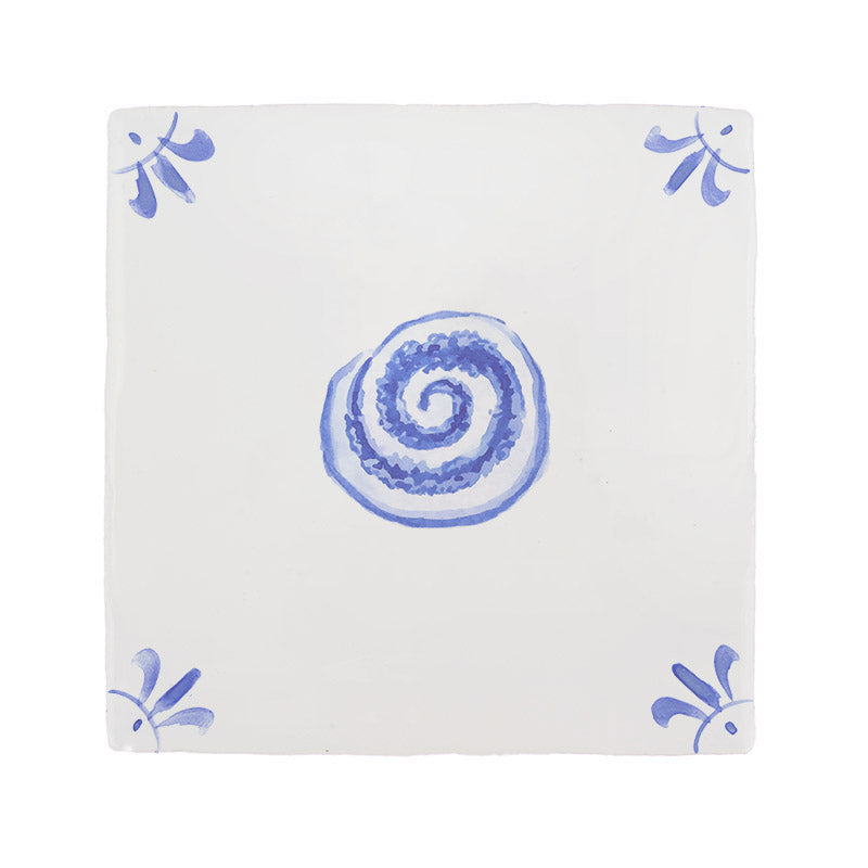 Cinnamon Roll Delft Tile