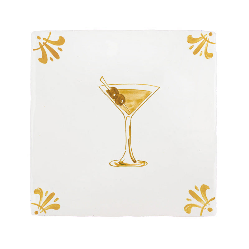 Extra Dirty Martini Delft Tile
