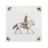 Cowboy Delft Tile