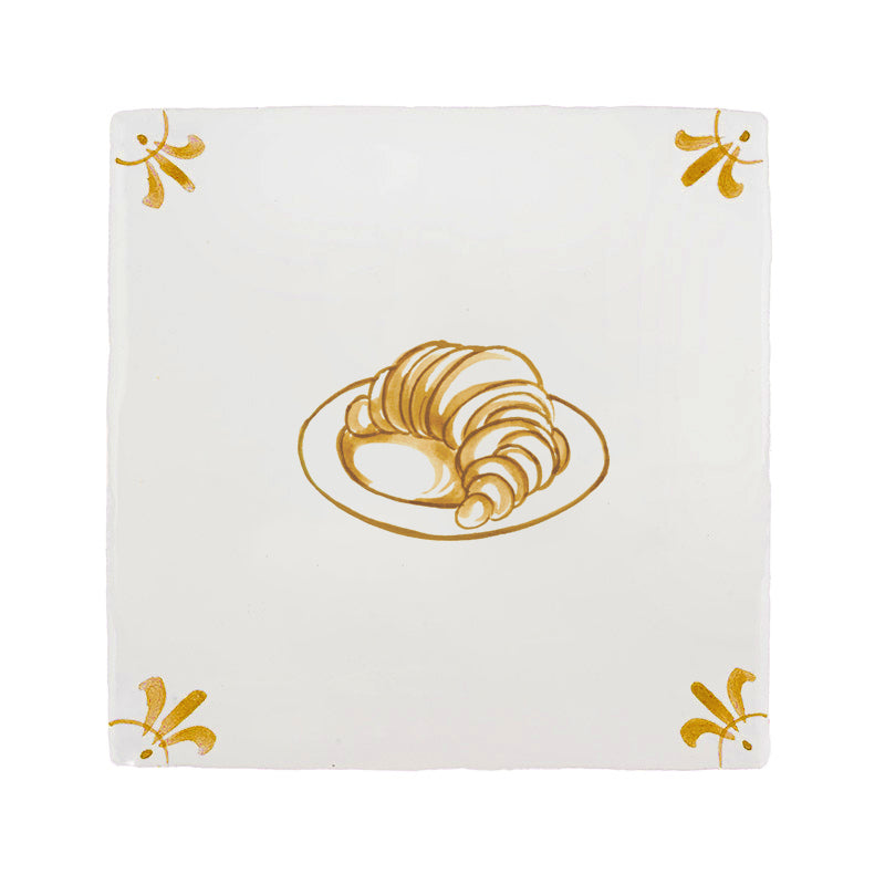 Croissant Delft Tile