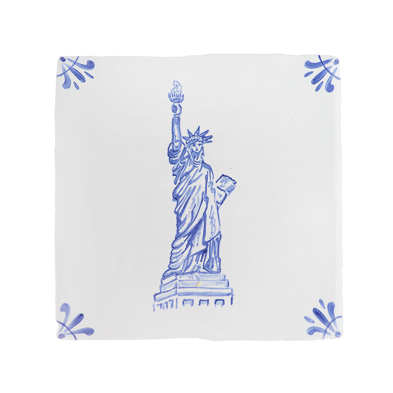 Lady Liberty Delft Tile