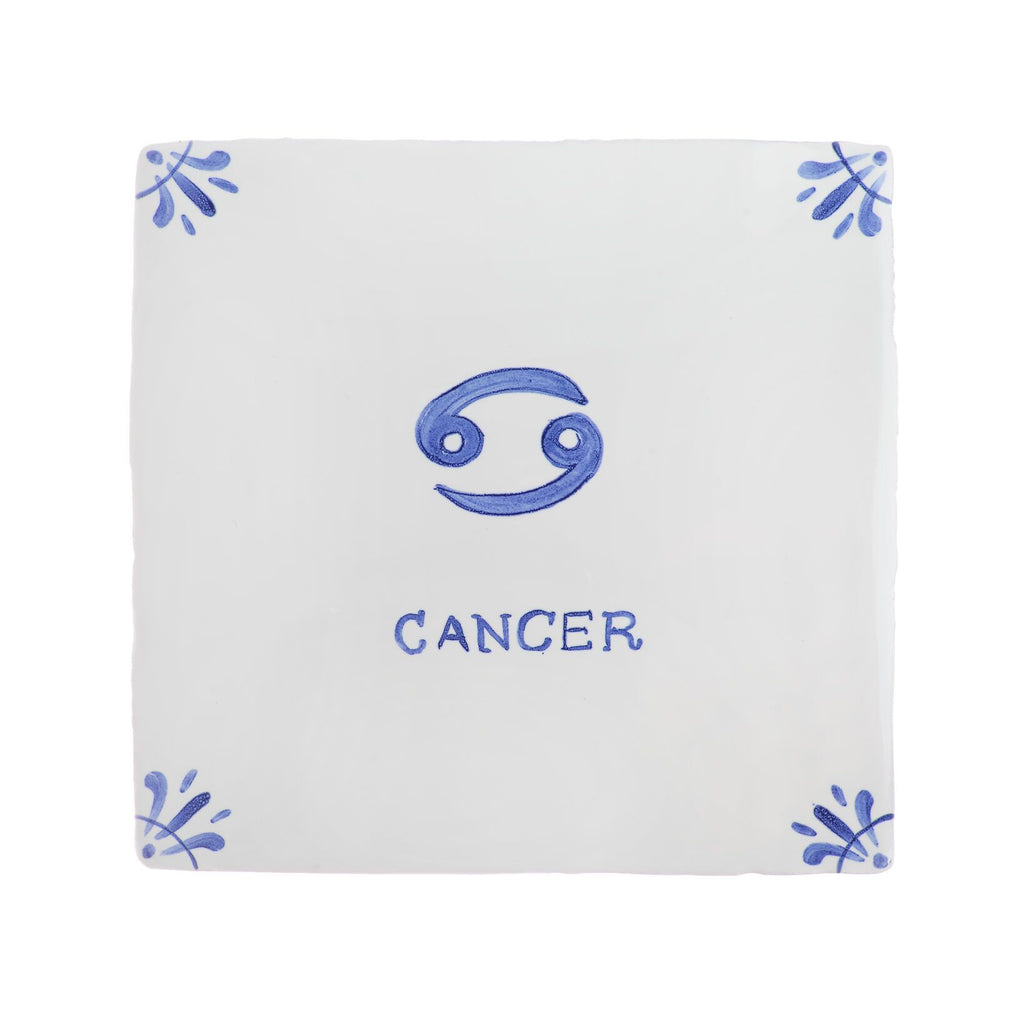 Cancer Delft Tile Blue