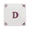 Alphabet D Delft Tile