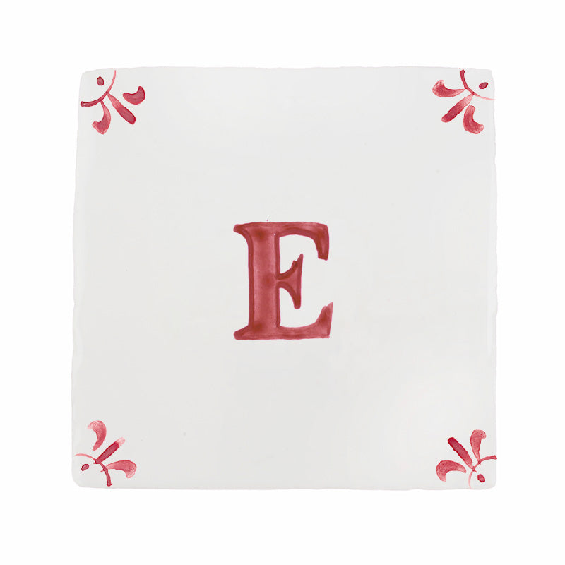 Alphabet E Delft Tile