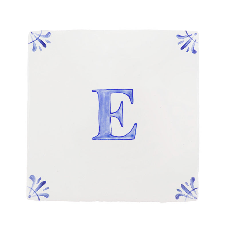 Alphabet E Delft Tile