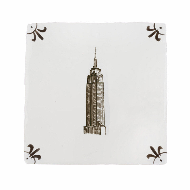 Empire State Building Delft Tile