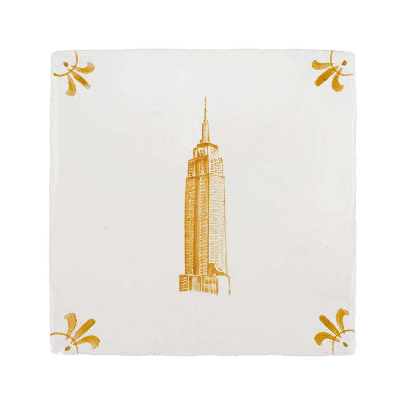 Empire State Building Delft Tile