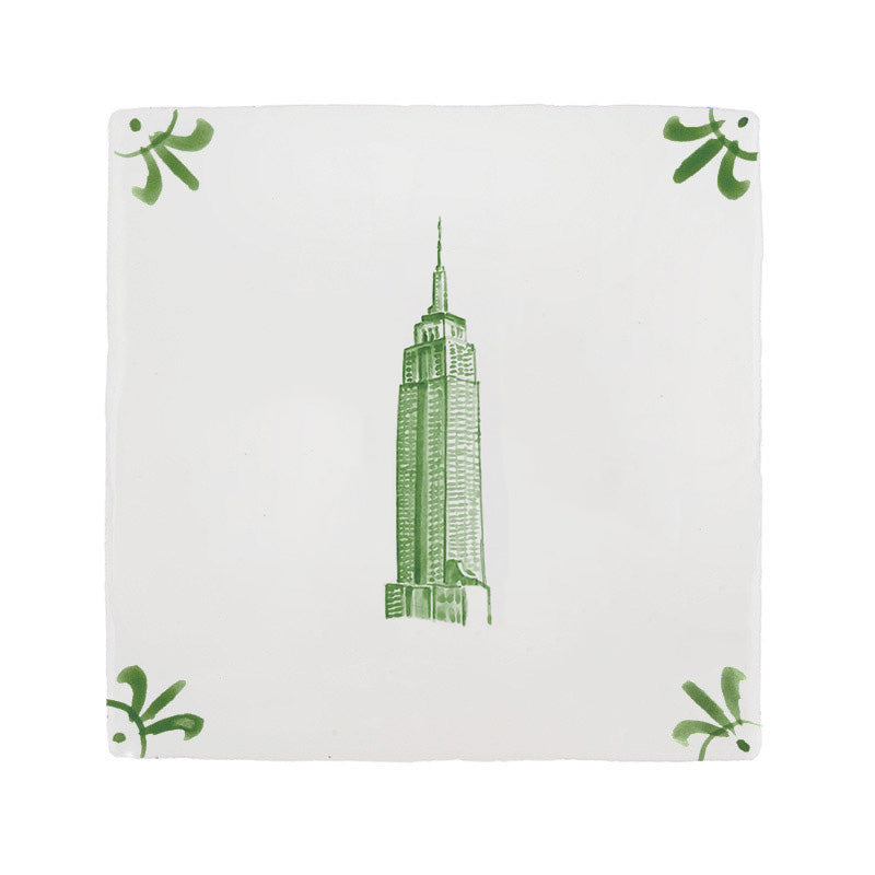 Empire State Building Delft Tile